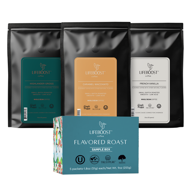 Flavored Sample Pack - Lifeboost Coffee