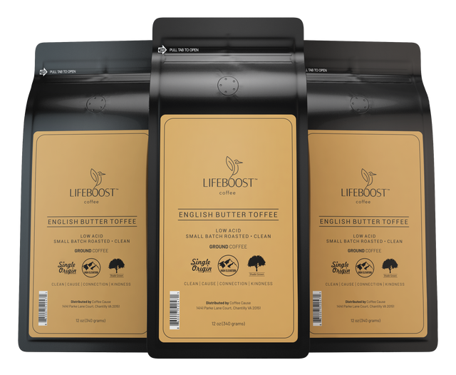 Pure Flavor English Butter Toffee Lifeboost Coffee