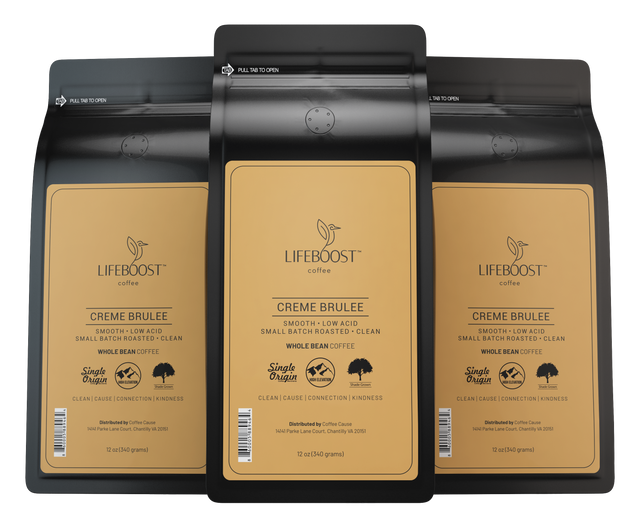 3x  Crème Brulee - Lifeboost Coffee