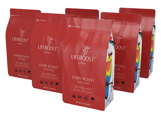 6x Organic Dark Roast 50% Off - Lifeboost Coffee