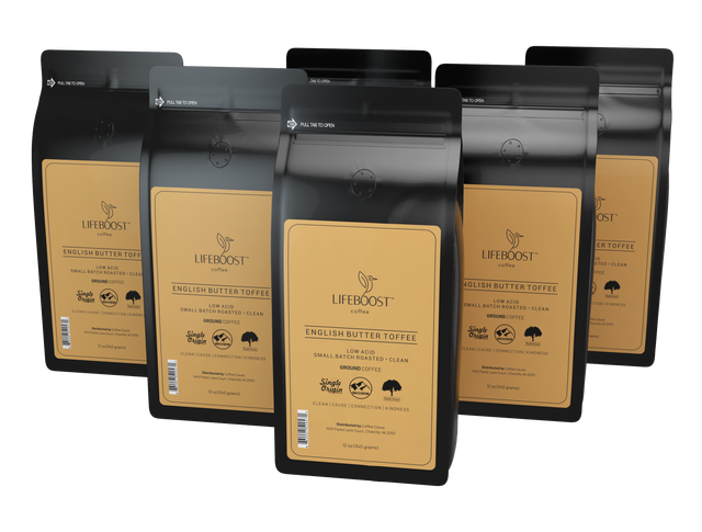 Healthy Low Acid English Butter Toffee Coffee