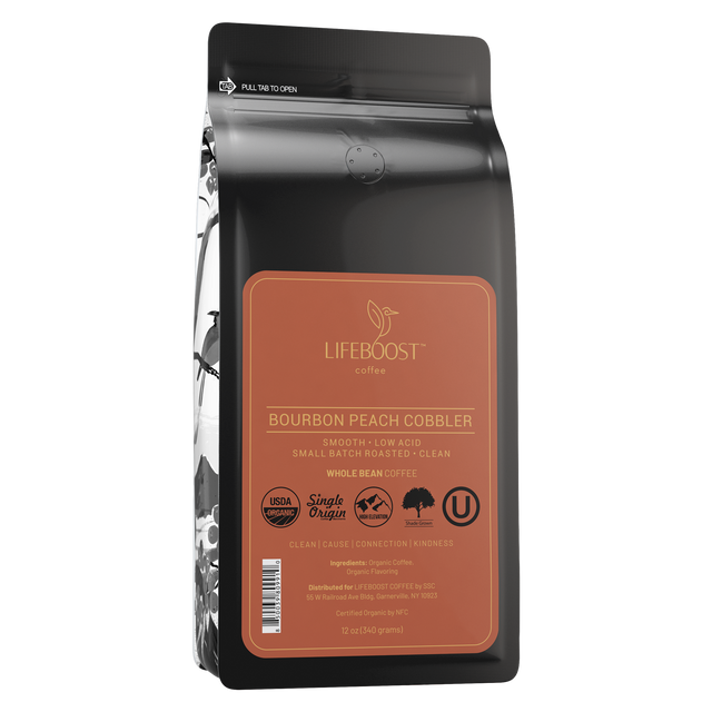 Bourbon Peach Cobbler Naturally Flavored coffee