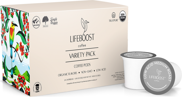 24 Variety Coffee Pods - Lifeboost Coffee