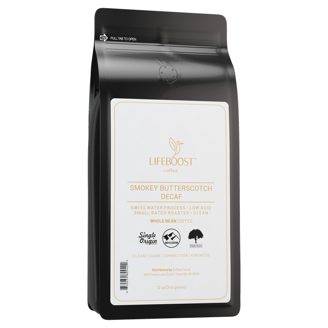 Smoky Butterscotch Decaf - Lifeboost Coffee
