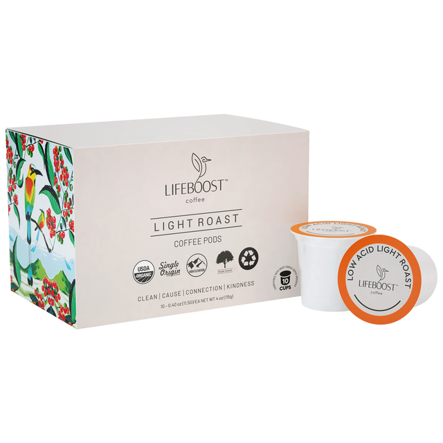 Light Roast Coffee Pods - Lifeboost Coffee